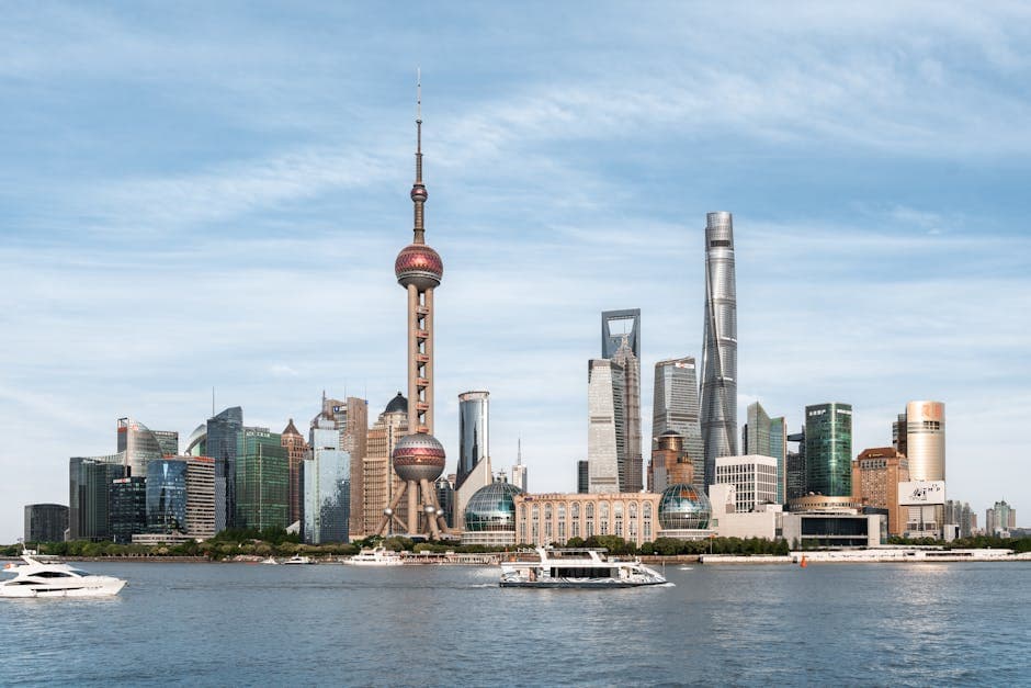 Scenic view of Shanghai, China